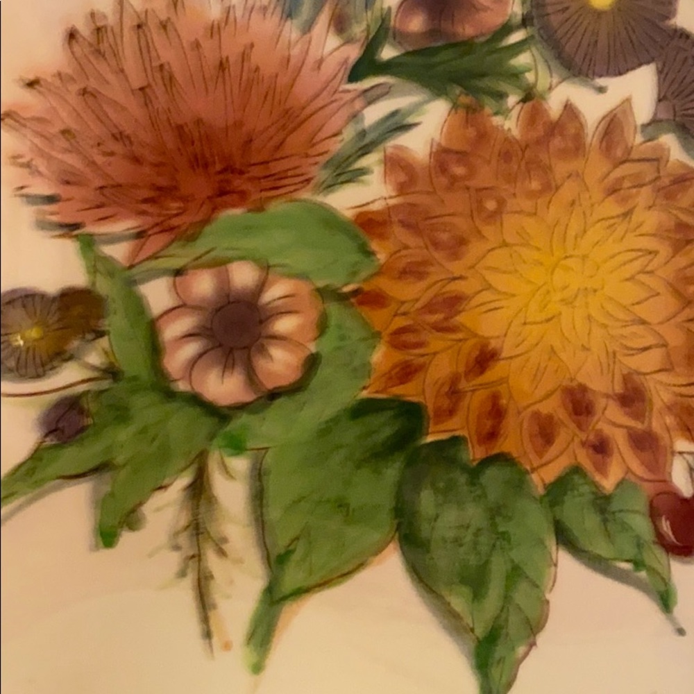 AUTUMN ~COLORED Porcelain Ceramic 2-sided DISH - Picture 5 of 14